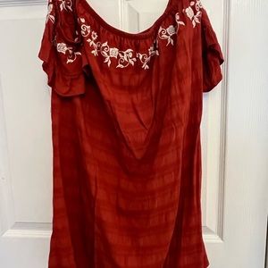 Charlotte Russe women’s strapless dark red dress